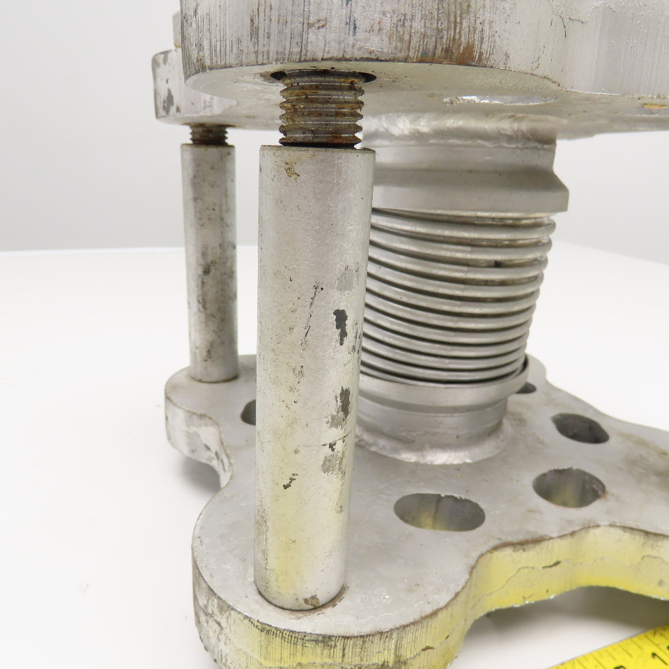3" Bellows Style Flexible Coupling 6" Mounting Center Square Flange Mount