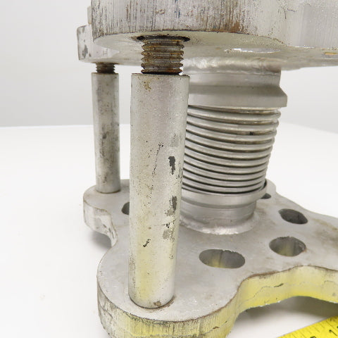 3" Bellows Style Flexible Coupling 6" Mounting Center Square Flange Mount
