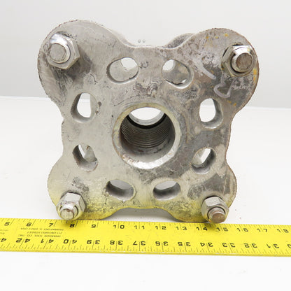 3" Bellows Style Flexible Coupling 6" Mounting Center Square Flange Mount