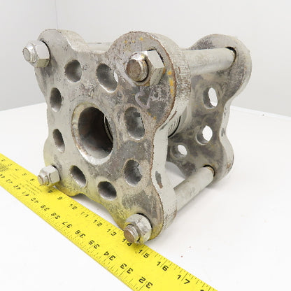 3" Bellows Style Flexible Coupling 6" Mounting Center Square Flange Mount