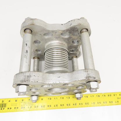 3" Bellows Style Flexible Coupling 6" Mounting Center Square Flange Mount