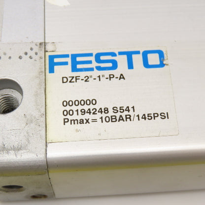 Festo DZF-2"-1"-P-A 2" Bore x 1" Stroke Pneumatic Flat Cylinder