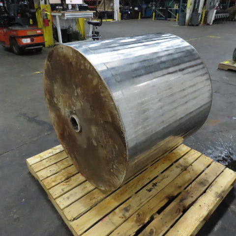 36" OD x 32" Wide Stainless Steel Drum Roller 2.845" Keyed Bore