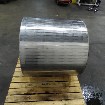 36" OD x 32" Wide Stainless Steel Drum Roller 2.845" Keyed Bore