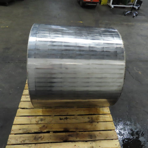 36" OD x 32" Wide Stainless Steel Drum Roller 2.845" Keyed Bore
