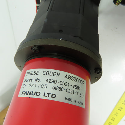 Fanuc 2-0S 3Ph 90V AC Servo Motor 2.2A 8-Pole 3000RPM 1.0 Nm W/Encoder (NEW)