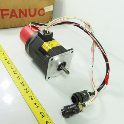 Fanuc 2-0S 3Ph 90V AC Servo Motor 2.2A 8-Pole 3000RPM 1.0 Nm W/Encoder (NEW)