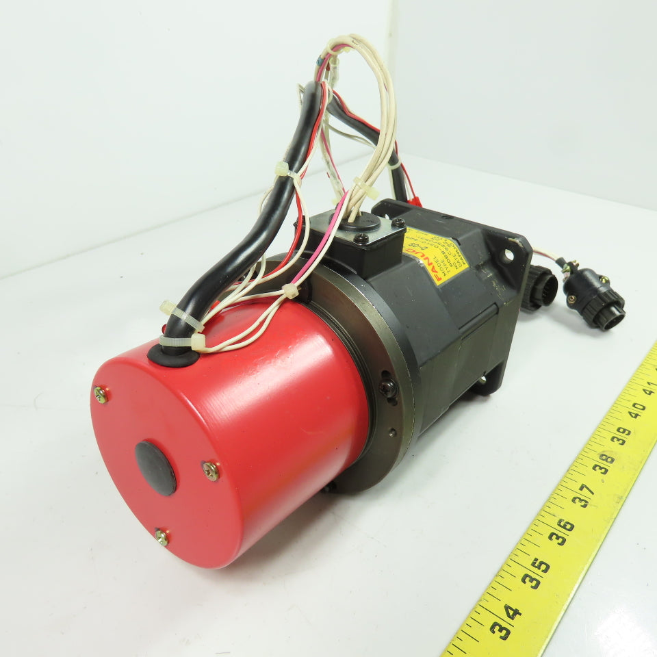 Fanuc 2-0S 3Ph 90V AC Servo Motor 2.2A 8-Pole 3000RPM 1.0 Nm W/Encoder (NEW)