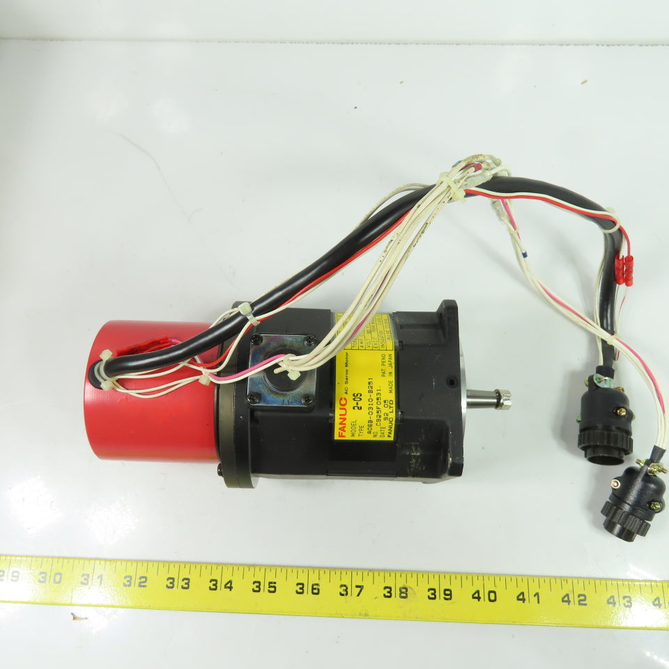 Fanuc 2-0S 3Ph 90V AC Servo Motor 2.2A 8-Pole 3000RPM 1.0 Nm W/Encoder (NEW)