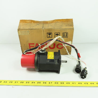 Fanuc 2-0S 3Ph 90V AC Servo Motor 2.2A 8-Pole 3000RPM 1.0 Nm W/Encoder (NEW)