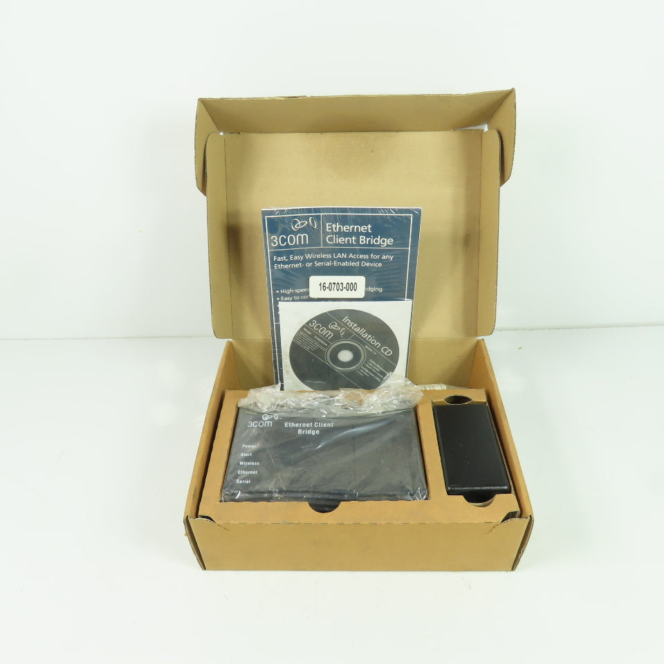 3Com 3CWE820A WL-310 11MB Ethernet Client Bridge Ethernet To Wireless Adapter