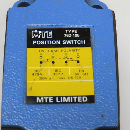 MTE 762-105 300V Roller Plunger Limit Switch