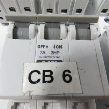 Allen Bradley 1492-CB3 Ser C 3-Pole Circuit Breakers 7A, 3A, 10A Lot Of 7