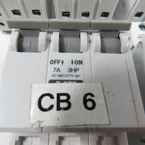 Allen Bradley 1492-CB3 Ser C 3-Pole Circuit Breakers 7A, 3A, 10A Lot Of 7