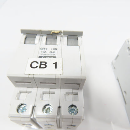 Allen Bradley 1492-CB3 Ser C 3-Pole Circuit Breakers 7A, 3A, 10A Lot Of 7
