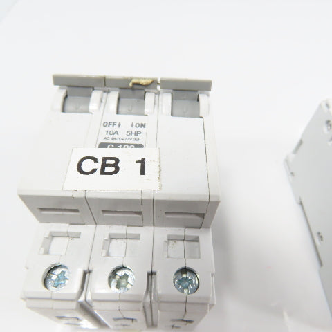 Allen Bradley 1492-CB3 Ser C 3-Pole Circuit Breakers 7A, 3A, 10A Lot Of 7