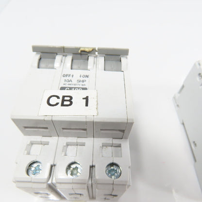 Allen Bradley 1492-CB3 Ser C 3-Pole Circuit Breakers 7A, 3A, 10A Lot Of 7