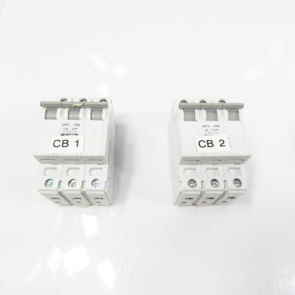 Allen Bradley 1492-CB3 Ser C 3-Pole Circuit Breakers 7A, 3A, 10A Lot Of 7
