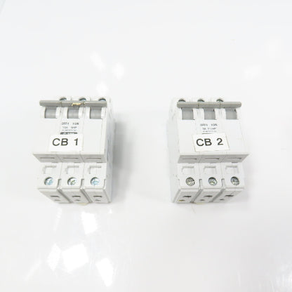 Allen Bradley 1492-CB3 Ser C 3-Pole Circuit Breakers 7A, 3A, 10A Lot Of 7