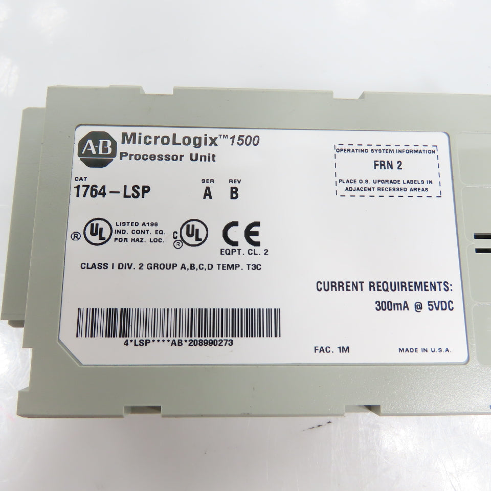 Allen Bradley 1764-LSP Ser A Rev B FRN 2 MicroLogix 1500 Processor Unit