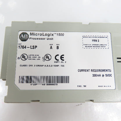 Allen Bradley 1764-LSP Ser A Rev B FRN 2 MicroLogix 1500 Processor Unit