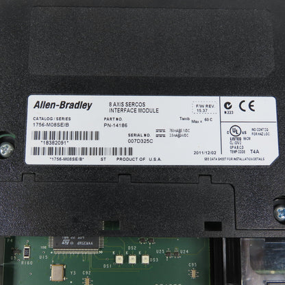 Allen Bradley 1756-MO8SE 8-Axis Sercos Interface Module F/W Rev 15.37 NO COVER