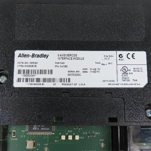 Allen Bradley 1756-MO8SE 8-Axis Sercos Interface Module F/W Rev 15.37 NO COVER
