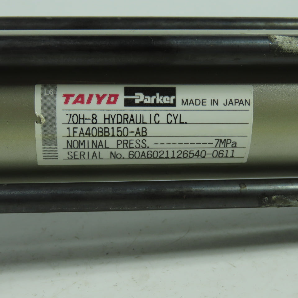 Taiyo 1FA40BB150-AB Double Acting Hydraulic Cylinder 40mm Bore 150mm Stroke