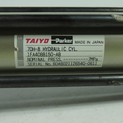 Taiyo 1FA40BB150-AB Double Acting Hydraulic Cylinder 40mm Bore 150mm Stroke