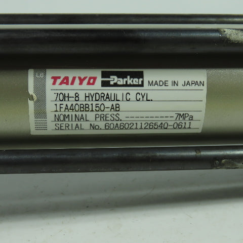 Taiyo 1FA40BB150-AB Double Acting Hydraulic Cylinder 40mm Bore 150mm Stroke