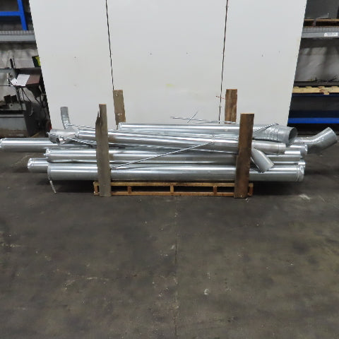18/20 Gauge Misc. Lengths Snap Lock Galvanized Duct Pipe 7" & 8" Lot Of 11