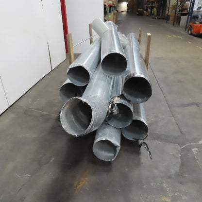 18/20 Gauge Misc. Lengths Snap Lock Galvanized Duct Pipe 10" & 11" Lot Of 11