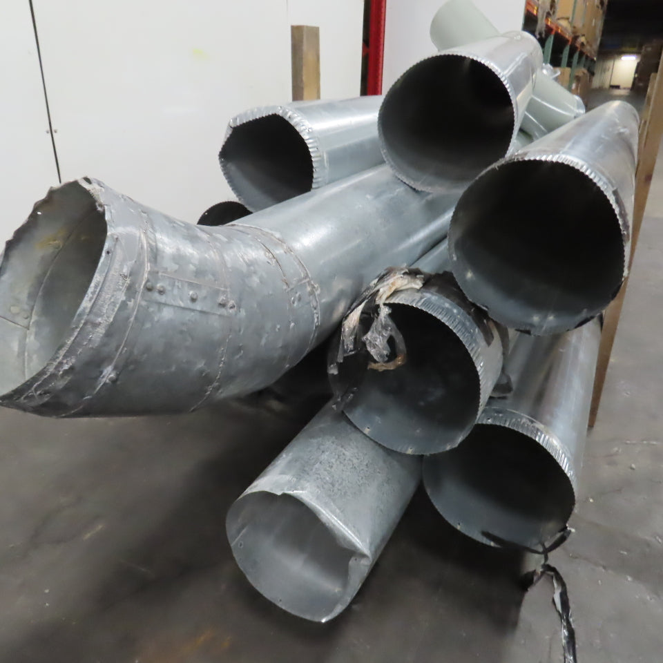 18/20 Gauge Misc. Lengths Snap Lock Galvanized Duct Pipe 10" & 11" Lot Of 11