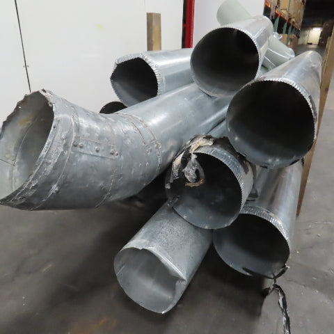 18/20 Gauge Misc. Lengths Snap Lock Galvanized Duct Pipe 10" & 11" Lot Of 11