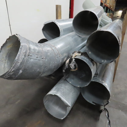 18/20 Gauge Misc. Lengths Snap Lock Galvanized Duct Pipe 10" & 11" Lot Of 11