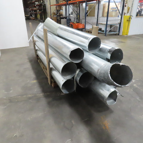 18/20 Gauge Misc. Lengths Snap Lock Galvanized Duct Pipe 10" & 11" Lot Of 11