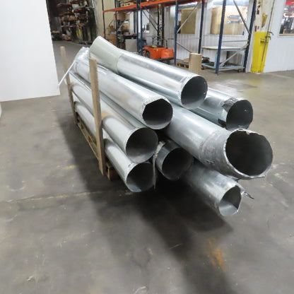 18/20 Gauge Misc. Lengths Snap Lock Galvanized Duct Pipe 10" & 11" Lot Of 11