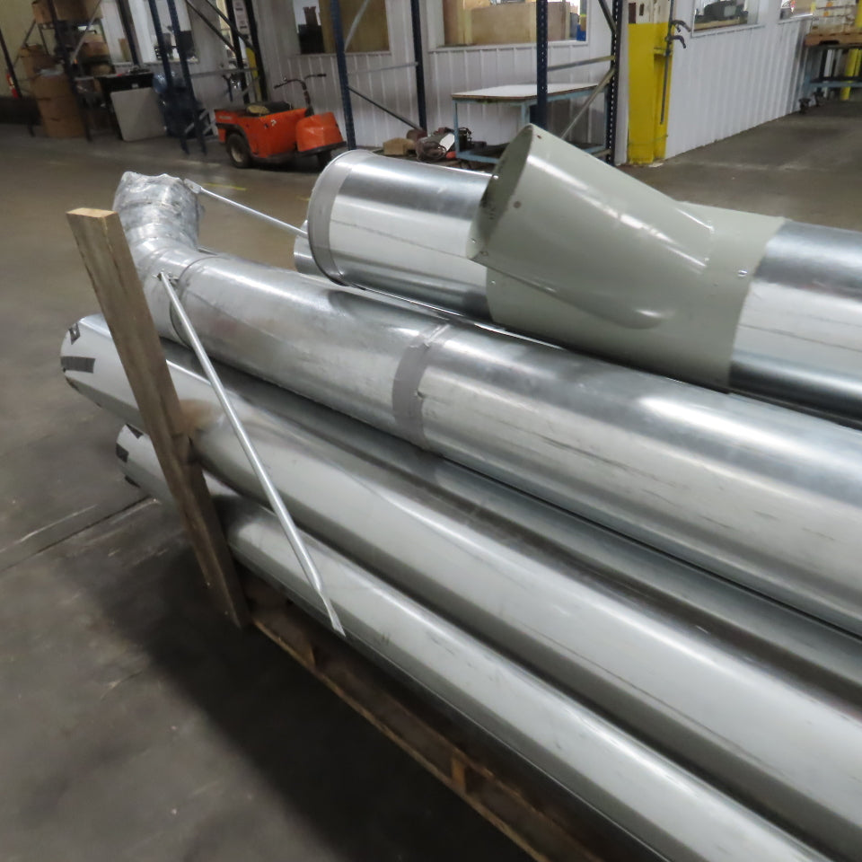 18/20 Gauge Misc. Lengths Snap Lock Galvanized Duct Pipe 10" & 11" Lot Of 11
