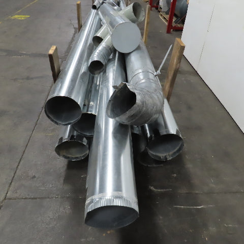 18/20 Gauge Misc. Lengths Snap Lock Galvanized Duct Pipe 10" & 11" Lot Of 11