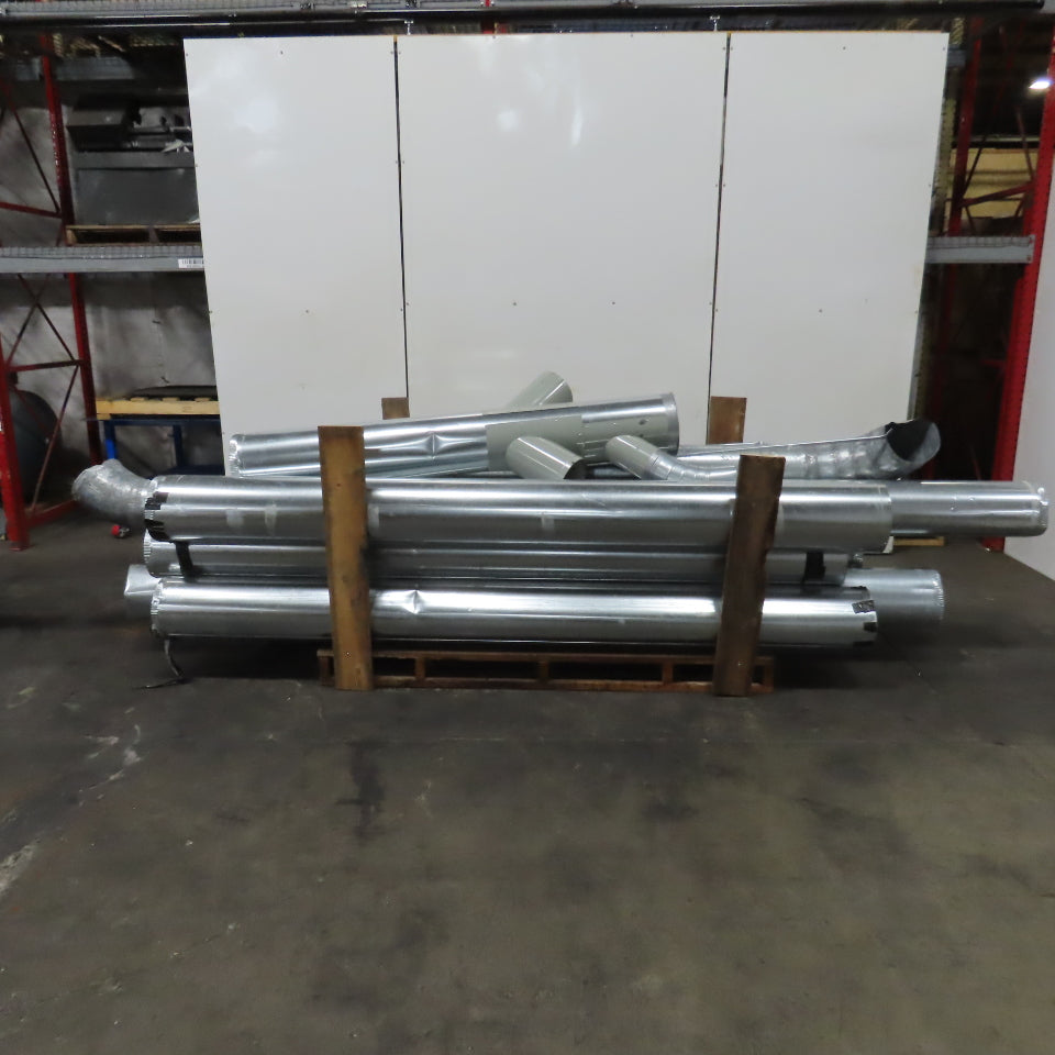 18/20 Gauge Misc. Lengths Snap Lock Galvanized Duct Pipe 10" & 11" Lot Of 11
