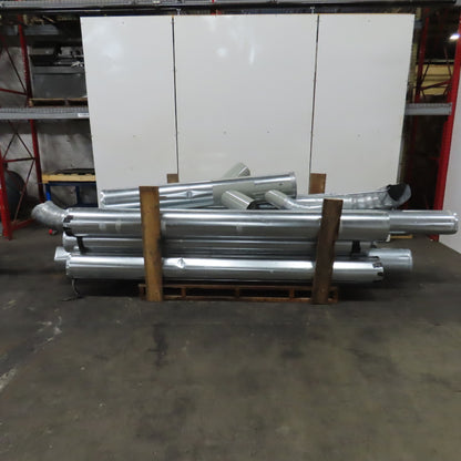 18/20 Gauge Misc. Lengths Snap Lock Galvanized Duct Pipe 10" & 11" Lot Of 11