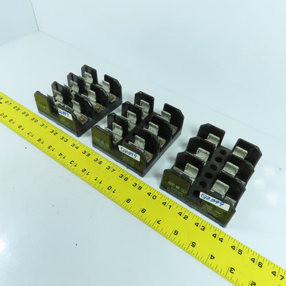 Busman J60030 11218 600V 30A 3-Pole Fuse Holders Lot Of 3