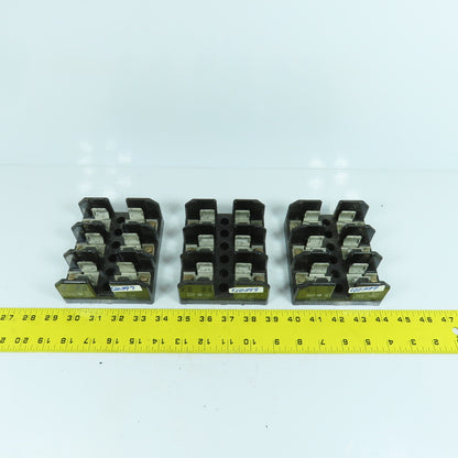 Busman J60030 11218 600V 30A 3-Pole Fuse Holders Lot Of 3