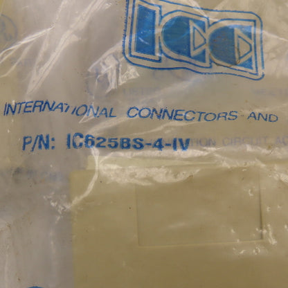 ICC IC625BS-4-IV Land Line Telephone Wall Jack Almond Self Adhesive Lot Of 5
