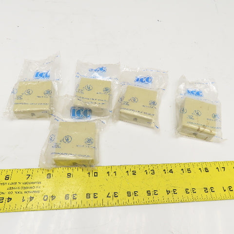 ICC IC625BS-4-IV Land Line Telephone Wall Jack Almond Self Adhesive Lot Of 5
