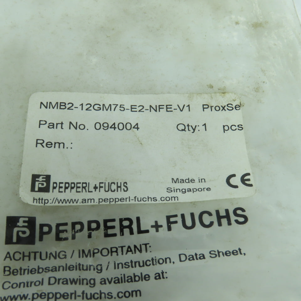 Pepperl + Fuchs NMB2-12GM75-E2-NFE-V1 094004 Inductive Proximity Sensor NEW