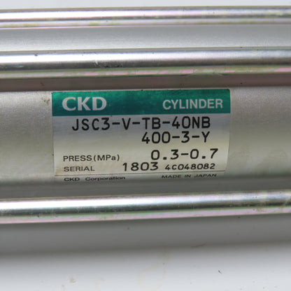 CKD JSC3-V-TB-40NB400-3-Y Double Acting Pneumatic Cylinder 40mm Bore 400mmStroke