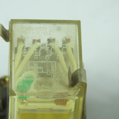 Omron MY4N-D2 General Purpose 24V DC Relay W/ Base Lot Of 6