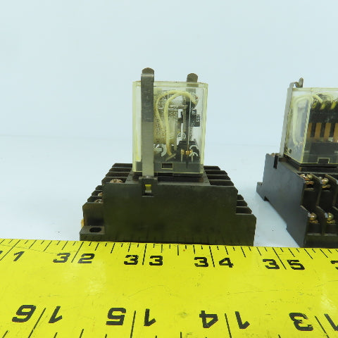 Omron MY4N-D2 General Purpose 24V DC Relay W/ Base Lot Of 6