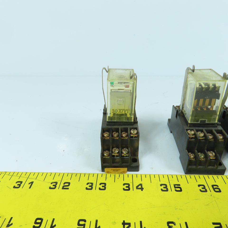 Omron MY4N-D2 General Purpose 24V DC Relay W/ Base Lot Of 6